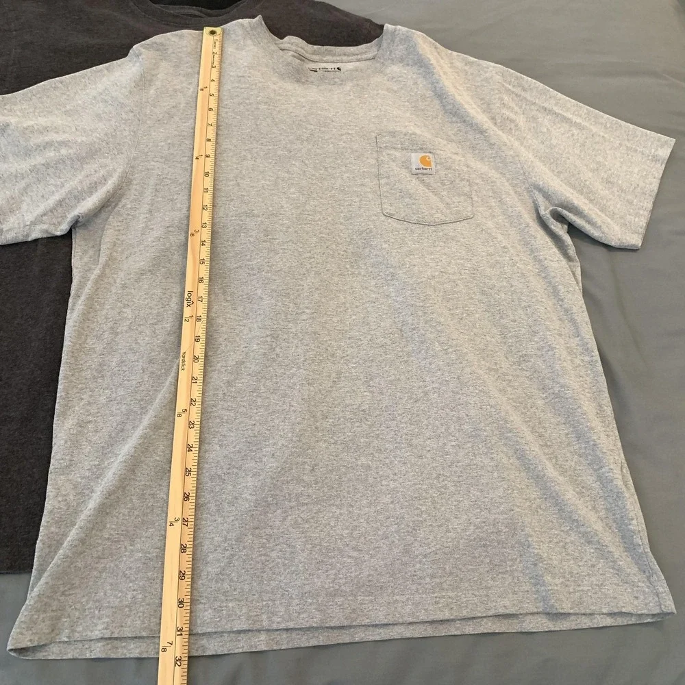 Carhartt Shirt Lot Of 3 Mens XLT Gray Black Pocket Workwear K87 Tagless Tee - Picture 6 of 16